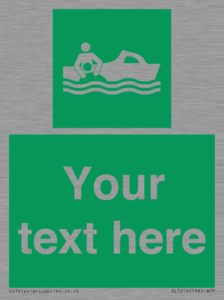 Custom sign safe condition Rescue boat